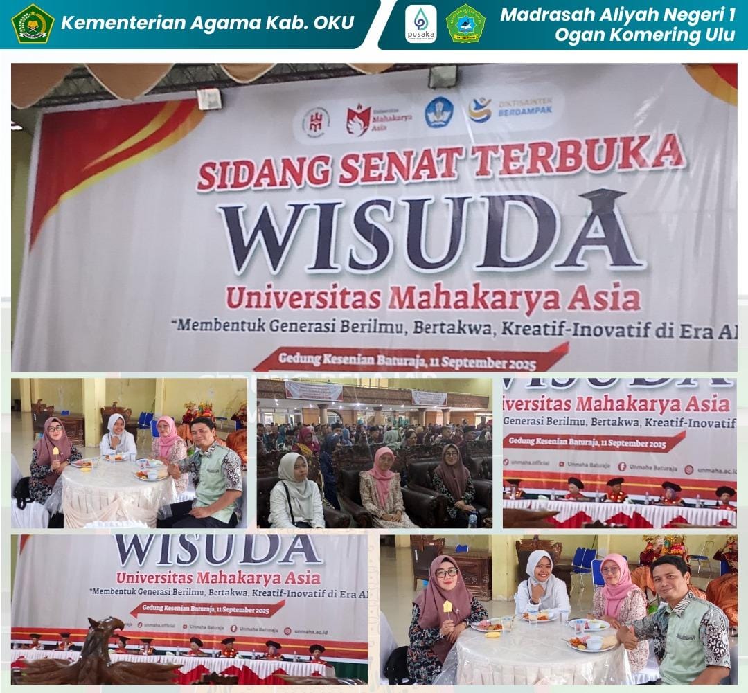 Wakil Kepala MAN 1 OKU Hadiri Wisuda Universitas Mahakarya Asia