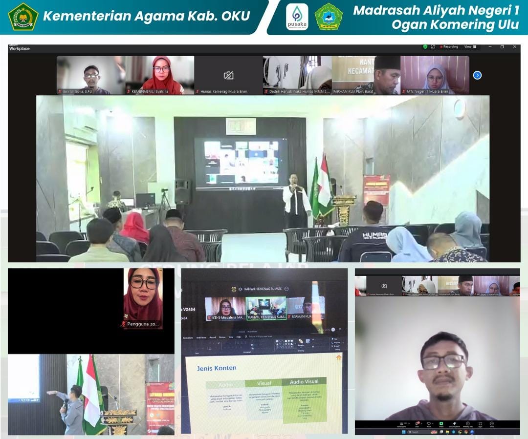 MAN 1 OKU Ikuti Workshop Optimalisasi Media Publikasi Resmi Kemenag Sumsel
