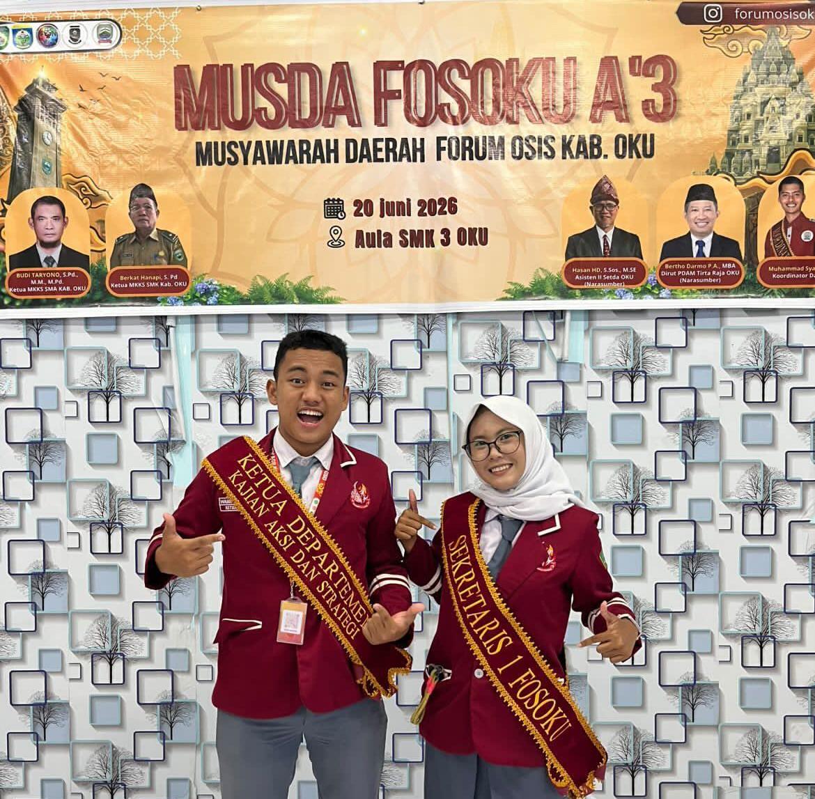 Dua Siswa MAN 1 OKU Terpilih Menjadi Pengurus Forum OSIS Kabupaten OKU Periode 2026