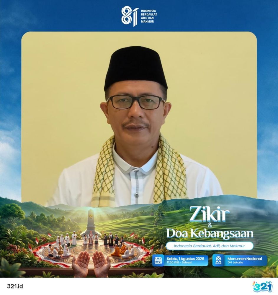 Zikir dan Doa Kebangsaan Sambut HUT ke-81 Kemerdekaan Republik Indonesia