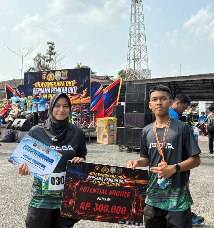 Aura Chantiqha Raih Posisi Keempat Fun Run 2026, Harumkan Nama MAN 1 OKU