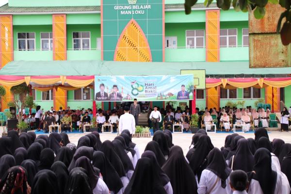 Peringatan HAB ke-80 Kemenag RI, Kemenag OKU Laksanakan Upacara di MAN 1 OKU