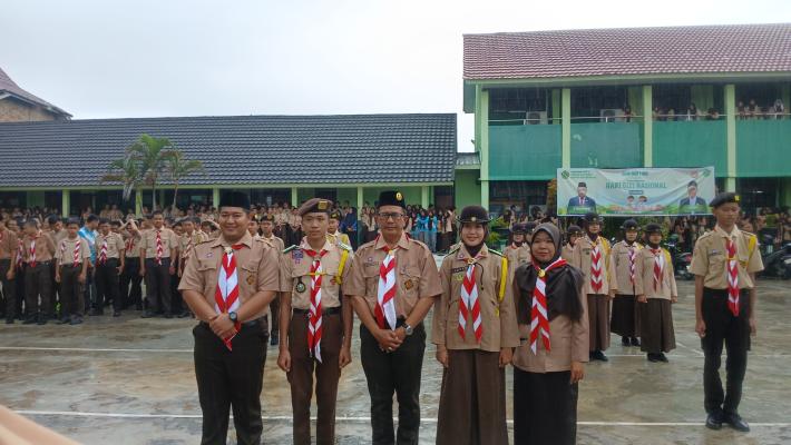 Pelantikan Bantara Pramuka MAN 1 OKU Gugus Depan 0174/0175 Berlangsung Khidmat