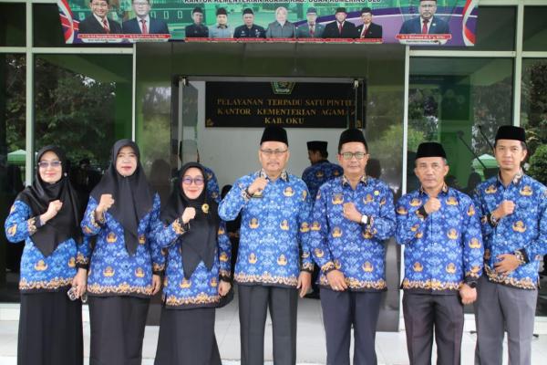 MAN 1 OKU Hadiri Apel Bulanan Kemenag Kabupaten OKU 18 Februari 2026