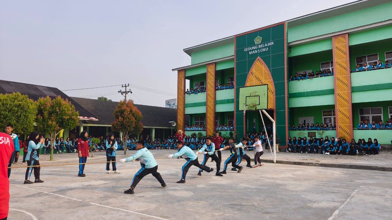 Semarak HUT ke-81 RI, Hari Pertama Lomba MAN 1 OKU Diwarnai Tarik Tambang dan Tenis Meja